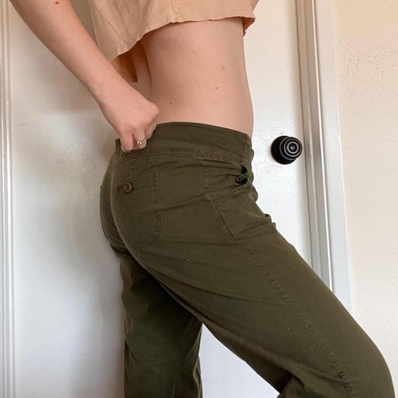 Extra low rise y2k army green pants - Picture 2 of 4